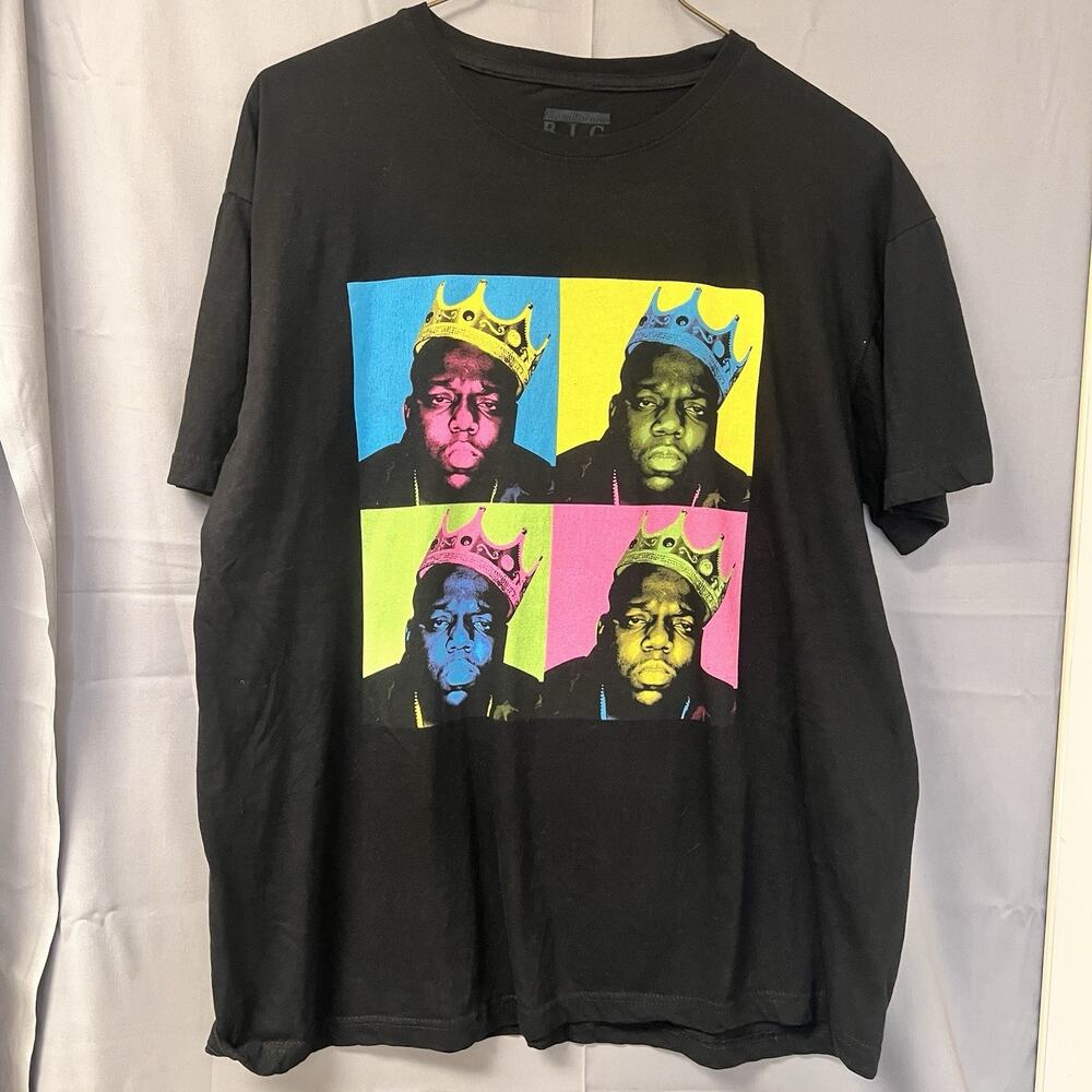 The Notorious B.I.G. multi-colored crown graphic t-shirt Size XL BR2058